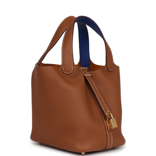 Hermes Eclat Picotin Lock 18 Gold Clemence Gold Hardware