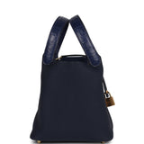Hermes Picotin 18 Touch Bleu Nuit Clemence and Bleu Marine Matte Alligator Gold Hardware
