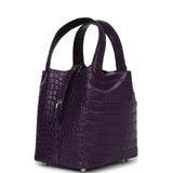 Hermes Picotin Lock 18 Amethyste Matte Alligator Palladium Hardware