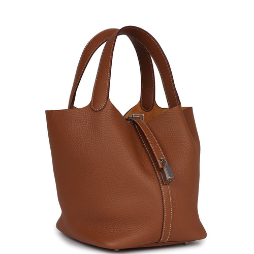 Hermes Picotin Lock 22 Gold Clemence Palladium Hardware