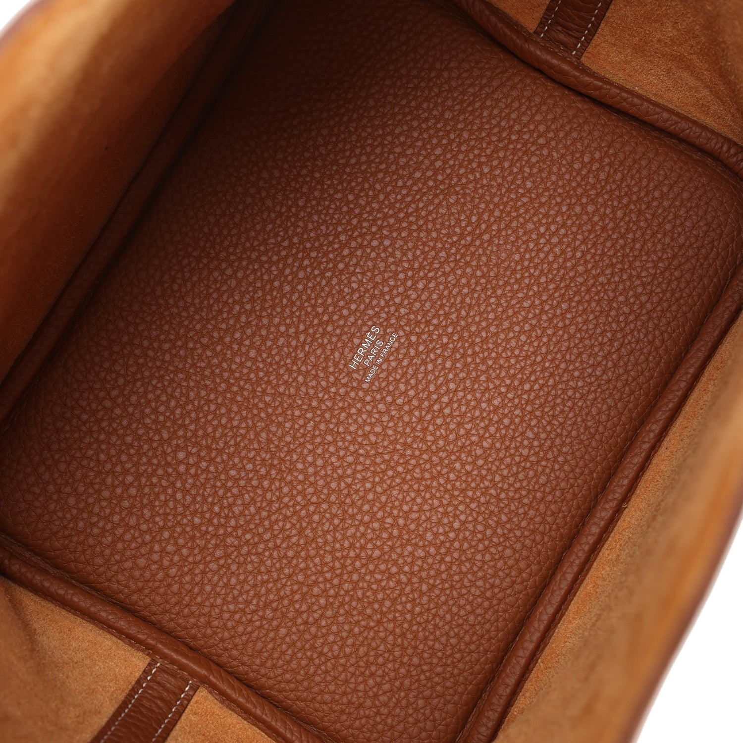 HERMES 25S PICOTIN LOCK 22 IN IVORY CALFSKIN SILVER HARDWARE