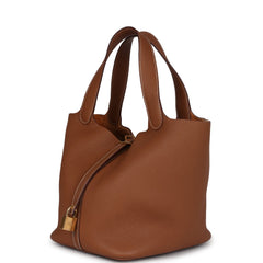 Hermes Picotin Lock 22 Gold Clemence Gold Hardware