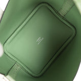 Hermes Micro Picotin Lock 14 Vert Criquet Ostrich Palladium Hardware