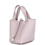 Hermes Picotin Lock 18 Mauve Pale Clemence Palladium Hardware