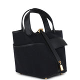 Hermes Picotin Cargo 18 Black Toile Goeland and Swift Gold Hardware