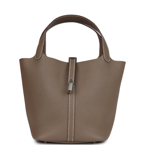 Hermes Picotin Lock 22 Etoupe Clemence Palladium Hardware