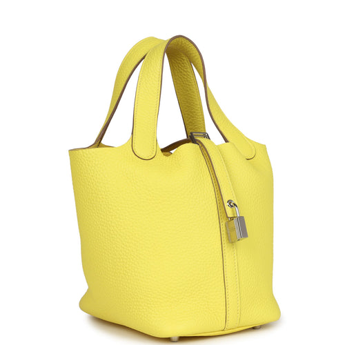 Hermes Picotin Lock 18 Lime Clemence Palladium Hardware