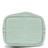 Hermes Micro Picotin Lock 14 Vert D'Eau Matte Alligator Palladium Hardware