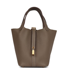 Hermes Picotin Lock 18 Etoupe Clemence Gold Hardware