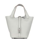 Hermes Picotin Lock 18 Gris Perle Clemence Palladium Hardware