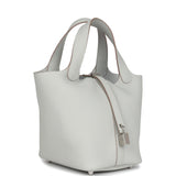 Hermes Picotin Lock 18 Gris Perle Clemence Palladium Hardware