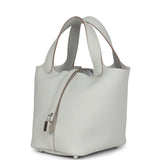 Hermes Picotin Lock 18 Gris Perle Clemence Palladium Hardware