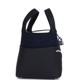 Hermes Picotin Lock 18 “Go Team” Bleu Nuit Wool Felt and Caban Swift Palladium Hardware