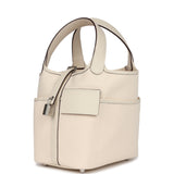 Hermes Picotin Cargo 18 Nata Swift and Toile Canvas Palladium Hardware