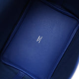 Hermes Picotin Cargo 18 Bleu Royal Swift and Toile Canvas Palladium Hardware