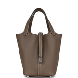 Hermes Picotin 18 Etoupe Clemence Palladium Hardware