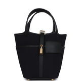 Hermes Picotin Cargo 18 Black Toile Goeland and Swift Gold Hardware