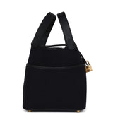 Hermes Picotin Cargo 18 Black Toile Goeland and Swift Gold Hardware