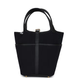 Hermes Picotin Cargo 18 Black Toile Goeland and Swift Gold Hardware