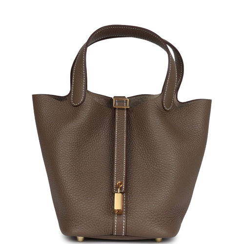 Hermes Picotin Lock 18 Etoupe Clemence Gold Hardware