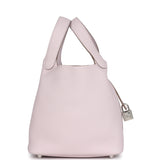 Hermes Picotin Lock 18 Mauve Pale Clemence Palladium Hardware