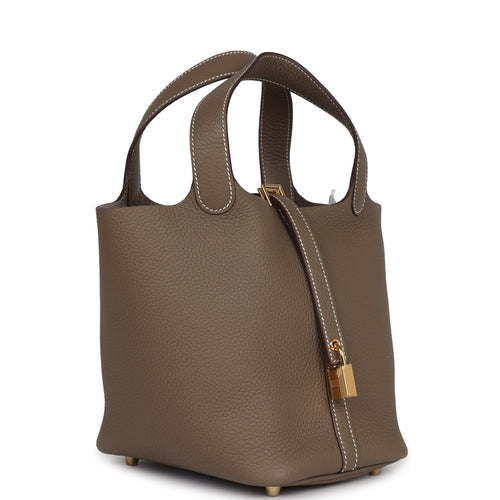 Hermes Picotin Lock 18 Etoupe Clemence Gold Hardware