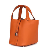 Hermes Picotin Lock 18 Orange Clemence Palladium Hardware