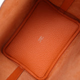 Hermes Picotin Lock 18 Orange Clemence Palladium Hardware