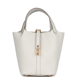 Hermes Picotin Lock 18 Gris Pale Clemence Gold Hardware