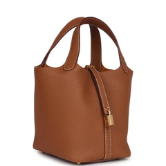 Hermes Picotin Lock 18 Gold Clemence Gold Hardware