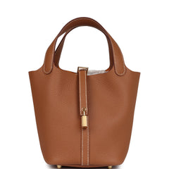 Hermes Picotin Lock 18 Gold Clemence Gold Hardware