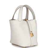 Hermes Picotin Lock 18 Gris Pale Clemence Gold Hardware