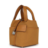 Hermes Picotin Cargo 18 Sesame Swift and Toile Canvas Palladium Hardware