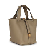 Hermes Picotin Lock 18 Beige Marfa Clemence Gold Hardware