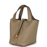 Hermes Picotin Lock 18 Beige Marfa Clemence Gold Hardware