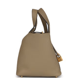 Hermes Picotin Lock 18 Beige Marfa Clemence Gold Hardware