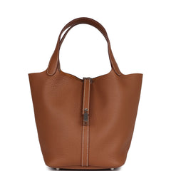 Hermes Picotin Lock 22 Gold Clemence Palladium Hardware