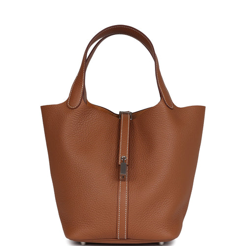 Hermes Picotin Lock 22 Gold Clemence Palladium Hardware