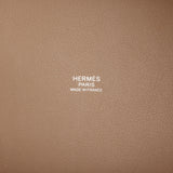 Hermes Picotin Cargo 18 Ecru Toile Canvas and Etoupe Swift Palladium Hardware