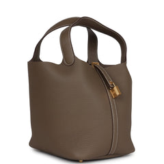 Hermes Picotin Lock 22 Etoupe Clemence Gold Hardware