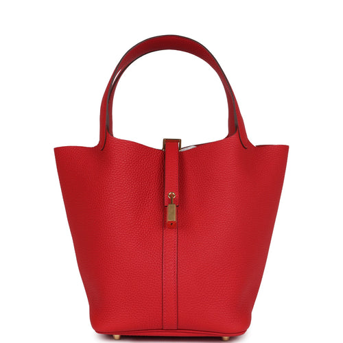 Hermes Picotin Lock 22 Vermillion Maurice Gold Hardware