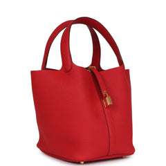 Hermes Picotin Lock 22 Vermillion Maurice Gold Hardware
