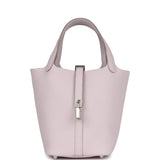 Hermes Picotin Lock 18 Mauve Pale Clemence Palladium Hardware