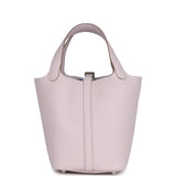 Hermes Picotin Lock 18 Mauve Pale Clemence Palladium Hardware