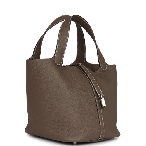 Hermes Picotin Lock 22 Etoupe Clemence Palladium Hardware