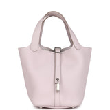 Hermes Picotin Lock 18 Mauve Pale Clemence Palladium Hardware