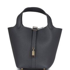 Hermes Picotin Lock 18 Ardoise Clemence Permabrass Hardware