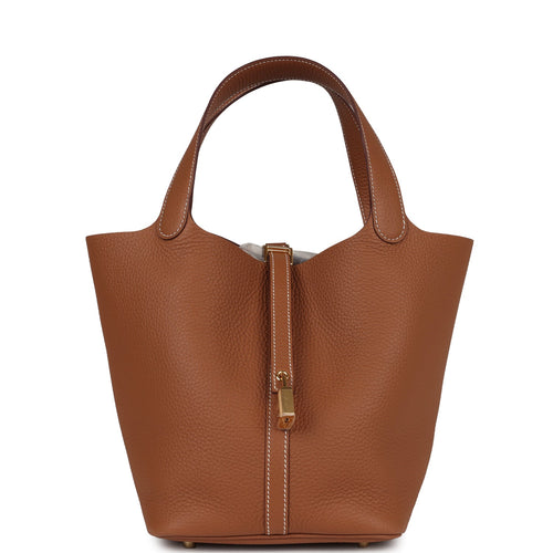 Hermes Picotin Lock 22 Gold Clemence Gold Hardware