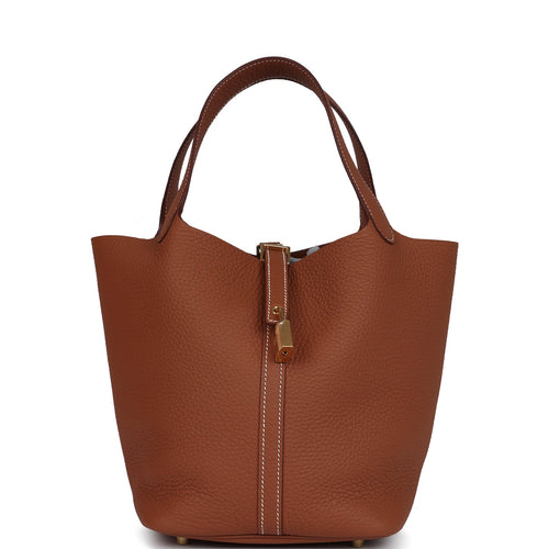 Hermes Picotin Lock 22 Gold Clemence Gold Hardware