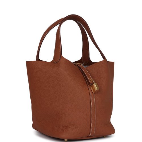 Hermes Picotin Lock 22 Gold Clemence Gold Hardware